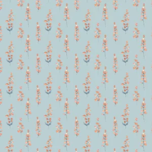blue botanical printed fabric from Voyage Maison