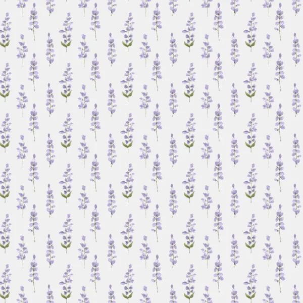 Helaine Fabric - Lilac Linen by purple botanical printed fabric from Voyage Maison