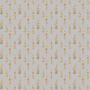 black-grey botanical printed fabric from Voyage Maison
