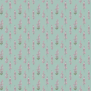 green botanical printed fabric from Voyage Maison