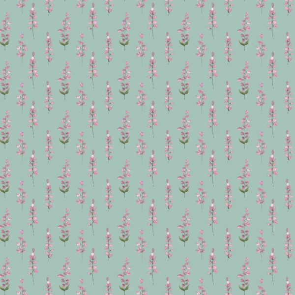 Helaine Fabric - Verde by green botanical printed fabric from Voyage Maison