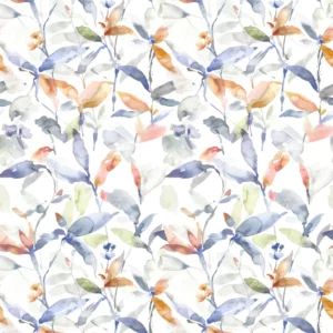 multicolour botanical cotton fabric from Voyage Maison
