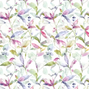 multicolour botanical cotton fabric from Voyage Maison