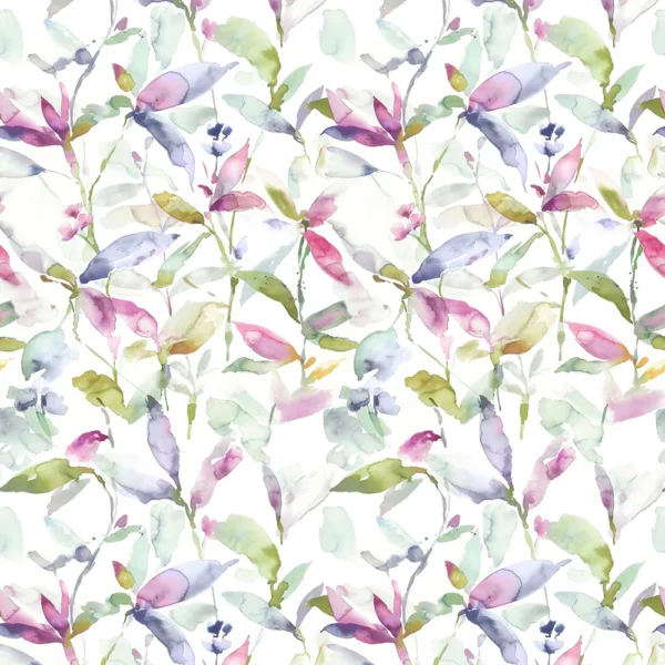 multicolour botanical cotton fabric from Voyage Maison