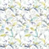 multicolour botanical cotton fabric from Voyage Maison