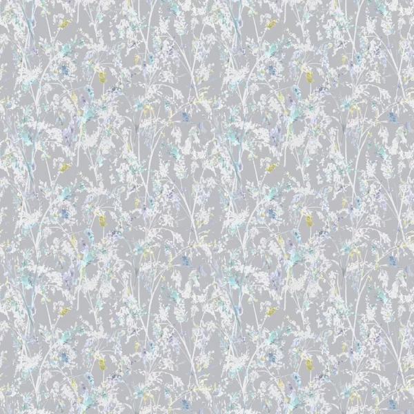Fenadina Fabric - Pacific by multicolour botanical cotton fabric from Voyage Maison