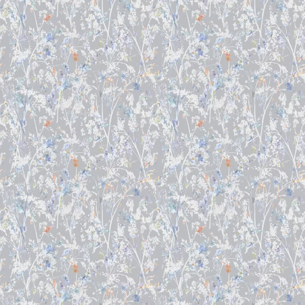 Fenadina Fabric - Clementine by multicolour botanical cotton fabric from Voyage Maison