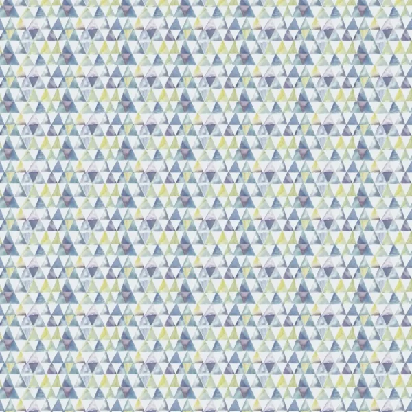 Andes Fabric - Lemon by multicolour geometric cotton fabric from Voyage Maison