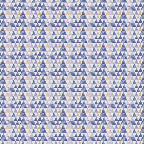 Andes Fabric - Violet by multicolour geometric cotton fabric from Voyage Maison