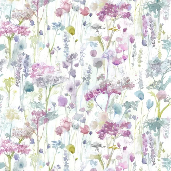 Sorong Fabric - Summer by multicolour botanical cotton fabric from Voyage Maison