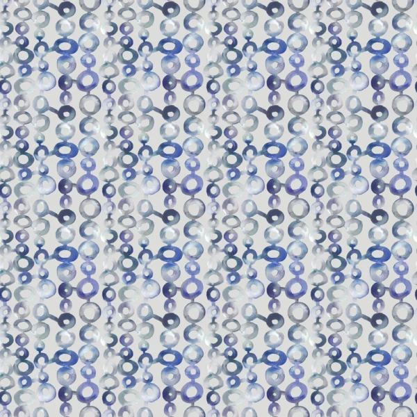 Macapa Fabric - Pacific by blue spotted cotton fabric from Voyage Maison