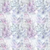 purple botanical cotton fabric from Voyage Maison