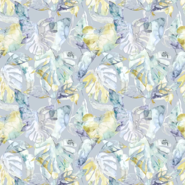 Salvador Fabric - Lemon Grey swatch