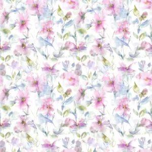 multicolour botanical cotton fabric from Voyage Maison