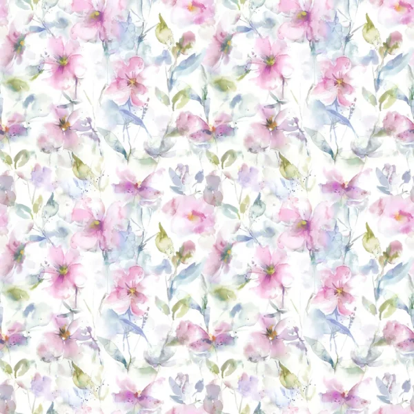 multicolour botanical cotton fabric from Voyage Maison