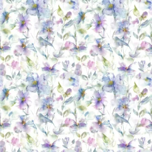 multicolour botanical cotton fabric from Voyage Maison