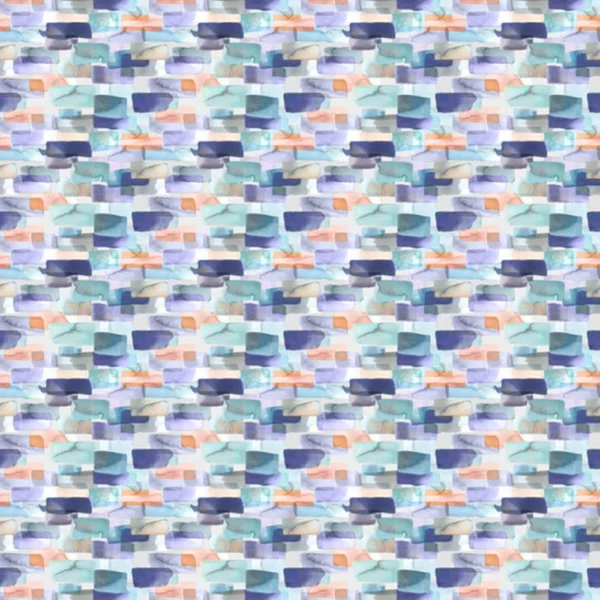 blue geometric cotton fabric from Voyage Maison