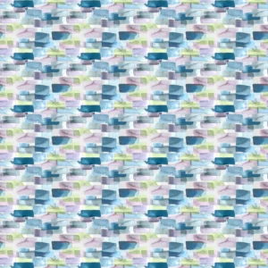 blue geometric cotton fabric from Voyage Maison