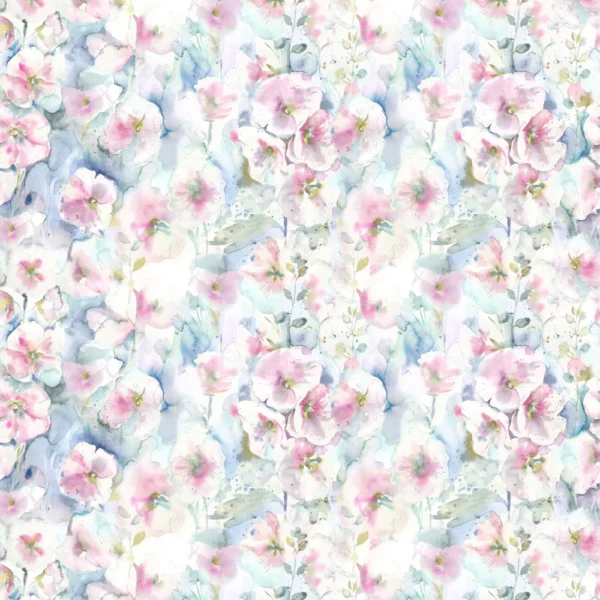 Isabela Fabric - Summer by multicolour botanical cotton fabric from Voyage Maison