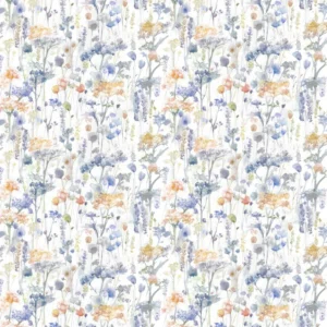 multicolour botanical cotton fabric from Voyage Maison