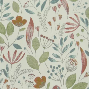 multicolour botanical jacquard fabric from Voyage Maison