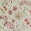 red botanical jacquard fabric from Voyage Maison