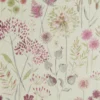 red botanical jacquard fabric from Voyage Maison