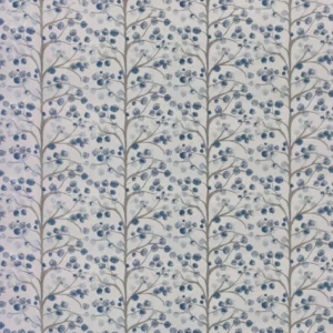 blue botanical jacquard fabric from Voyage Maison