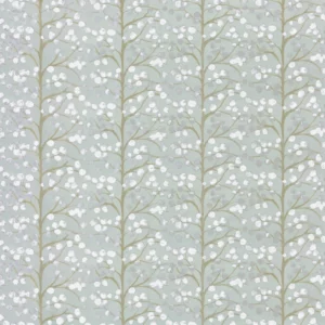 blue botanical jacquard fabric from Voyage Maison
