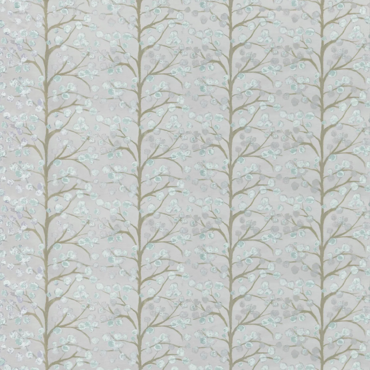 Topola Fabric - Duckegg by neutral botanical jacquard fabric from Voyage Maison