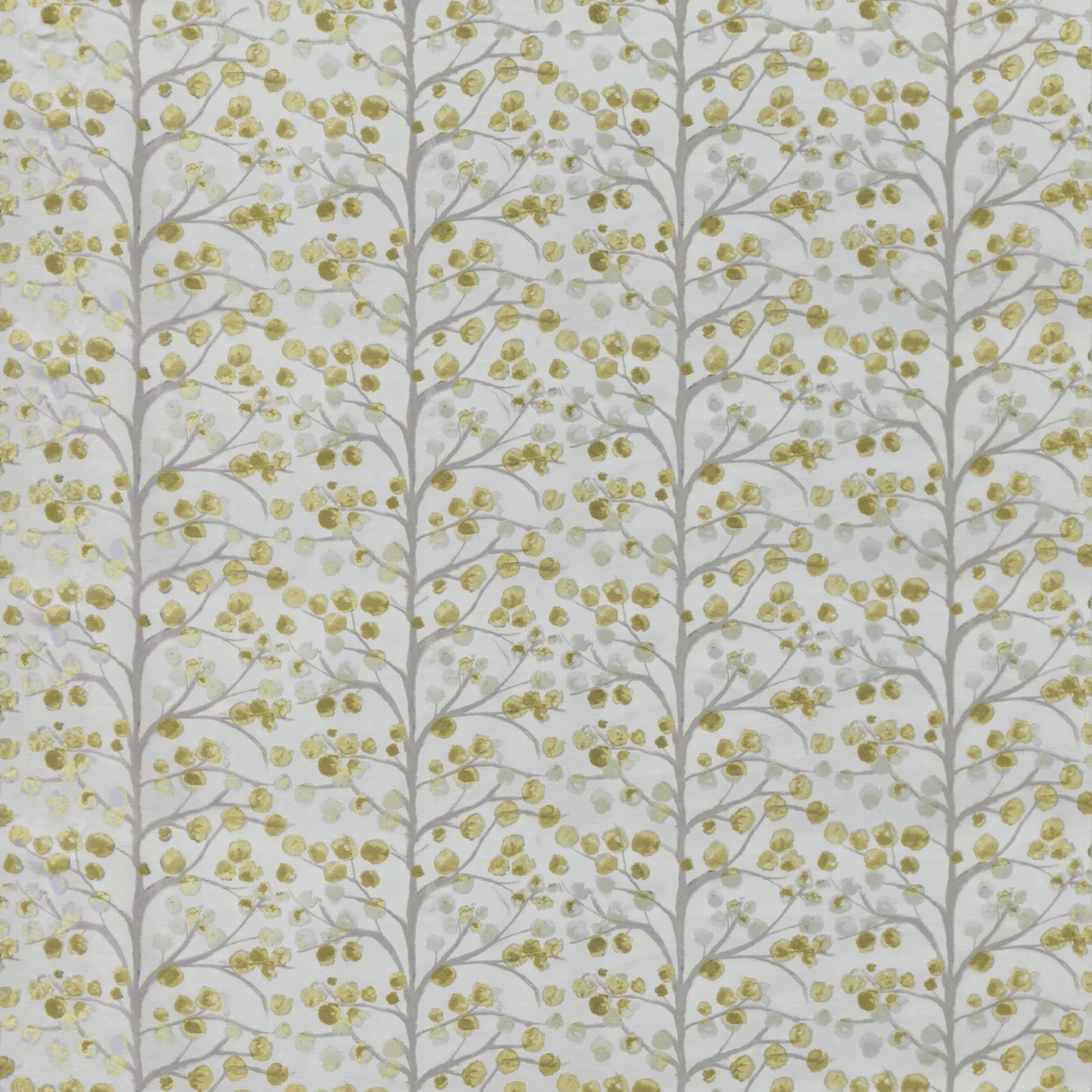 Topola Fabric - Spring by yellow botanical jacquard fabric from Voyage Maison