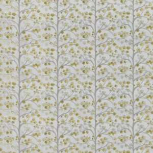 yellow botanical jacquard fabric from Voyage Maison
