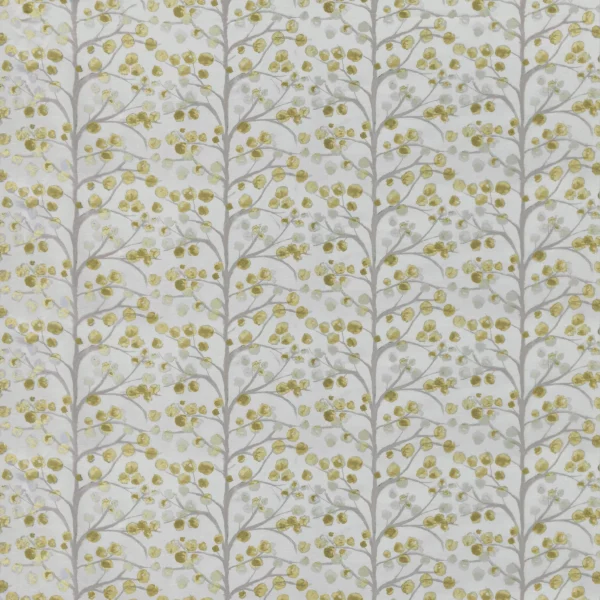 yellow botanical jacquard fabric from Voyage Maison