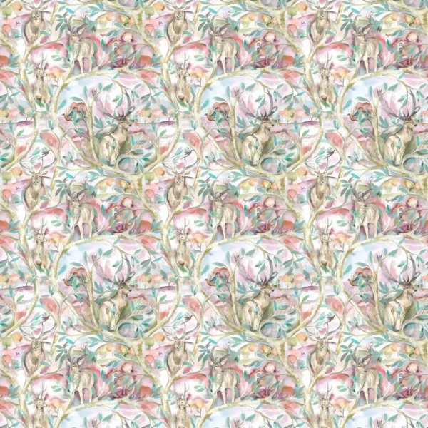 Whinlatter Fabric - Russet by multicolour animal cotton fabric from Voyage Maison
