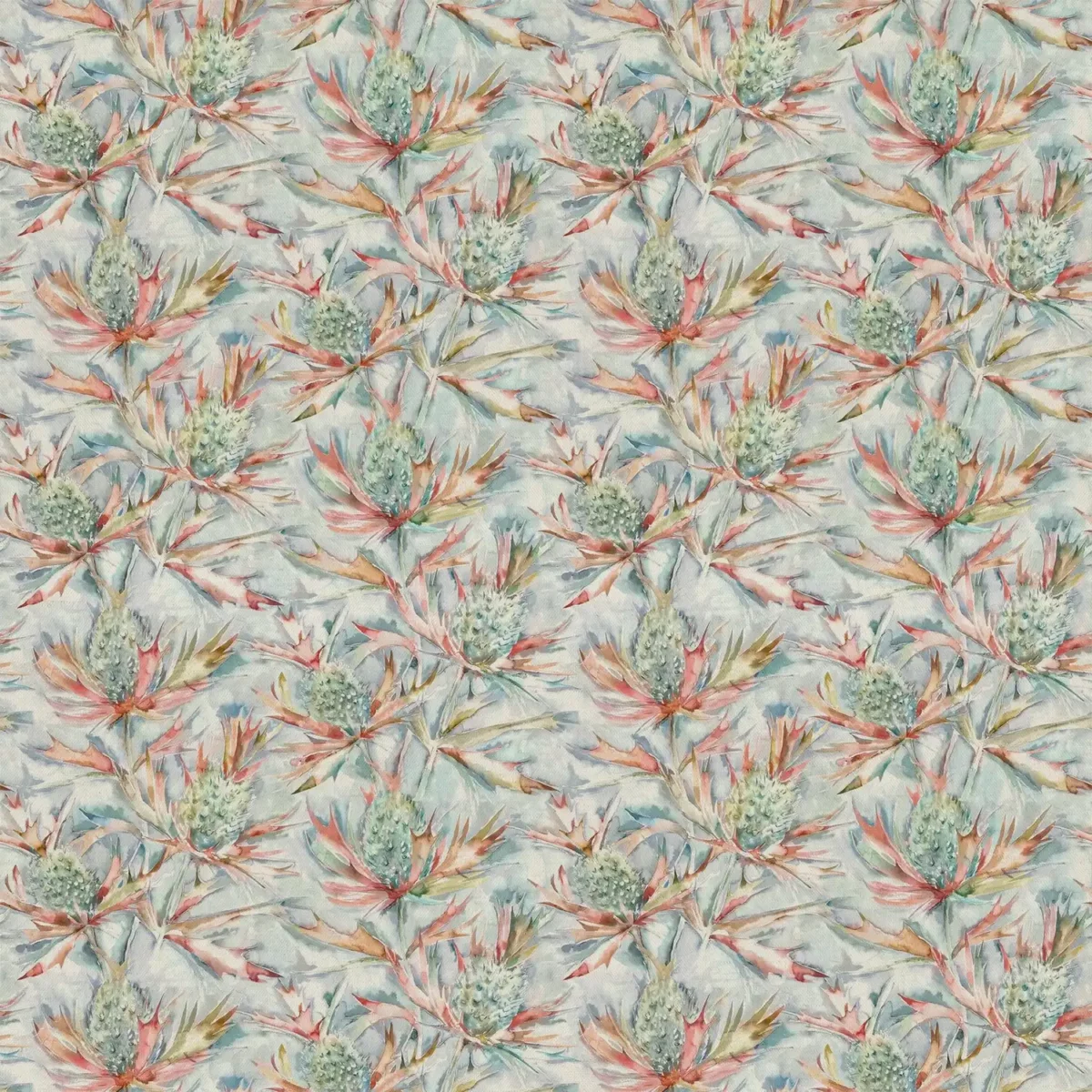 multicolour botanical cotton fabric from Voyage Maison