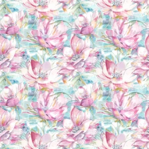 multicolour botanical cotton fabric from Voyage Maison