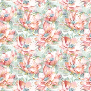 multicolour botanical cotton fabric from Voyage Maison