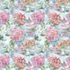 blue botanical cotton fabric from Voyage Maison