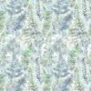 blue botanical cotton fabric from Voyage Maison