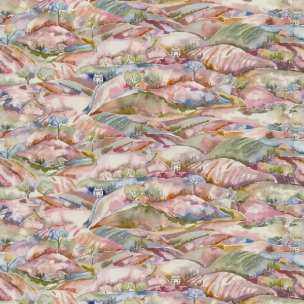 Ambleside Fabric - Russet by multicolour animal cotton fabric from Voyage Maison