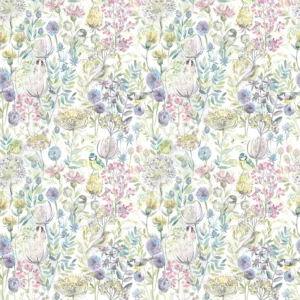 green botanical cotton fabric from Voyage Maison