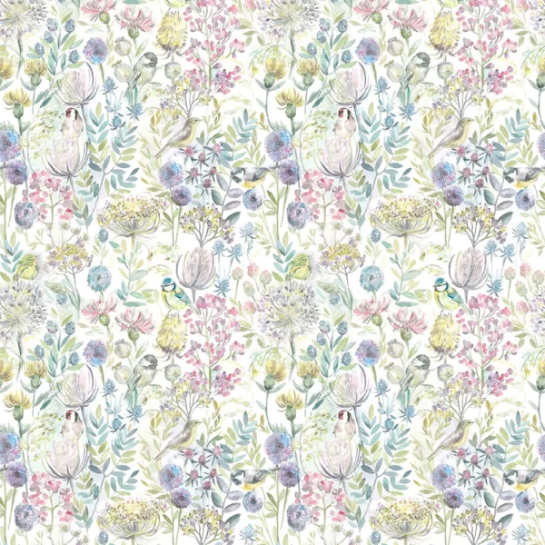 green botanical cotton fabric from Voyage Maison