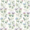 green botanical cotton fabric from Voyage Maison