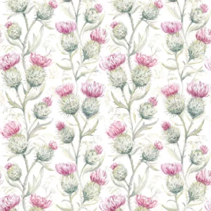 green botanical cotton fabric from Voyage Maison