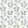 blue botanical cotton fabric from Voyage Maison