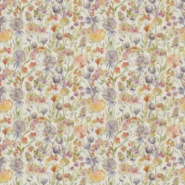 multicolour botanical cotton fabric from Voyage Maison