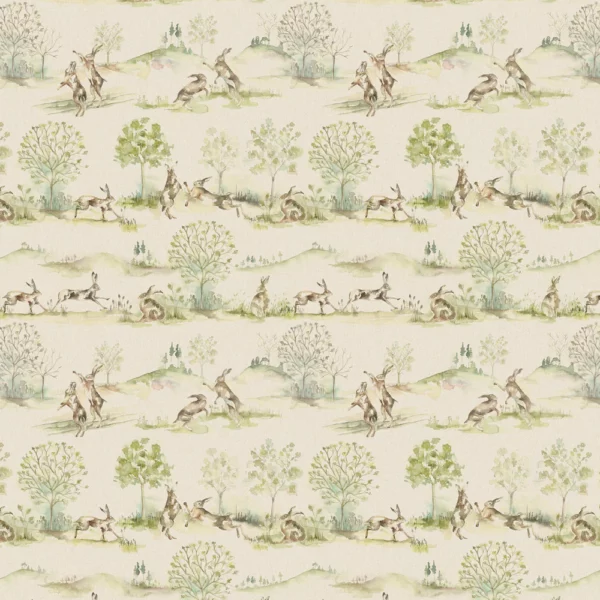 green animal cotton fabric from Voyage Maison