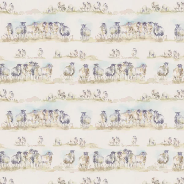 Come By Fabric - Linen by neutral animal cotton fabric from Voyage Maison