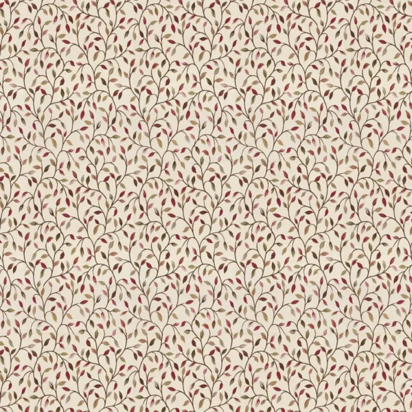 Cervino Fabric - Damson by brown botanical jacquard fabric from Voyage Maison