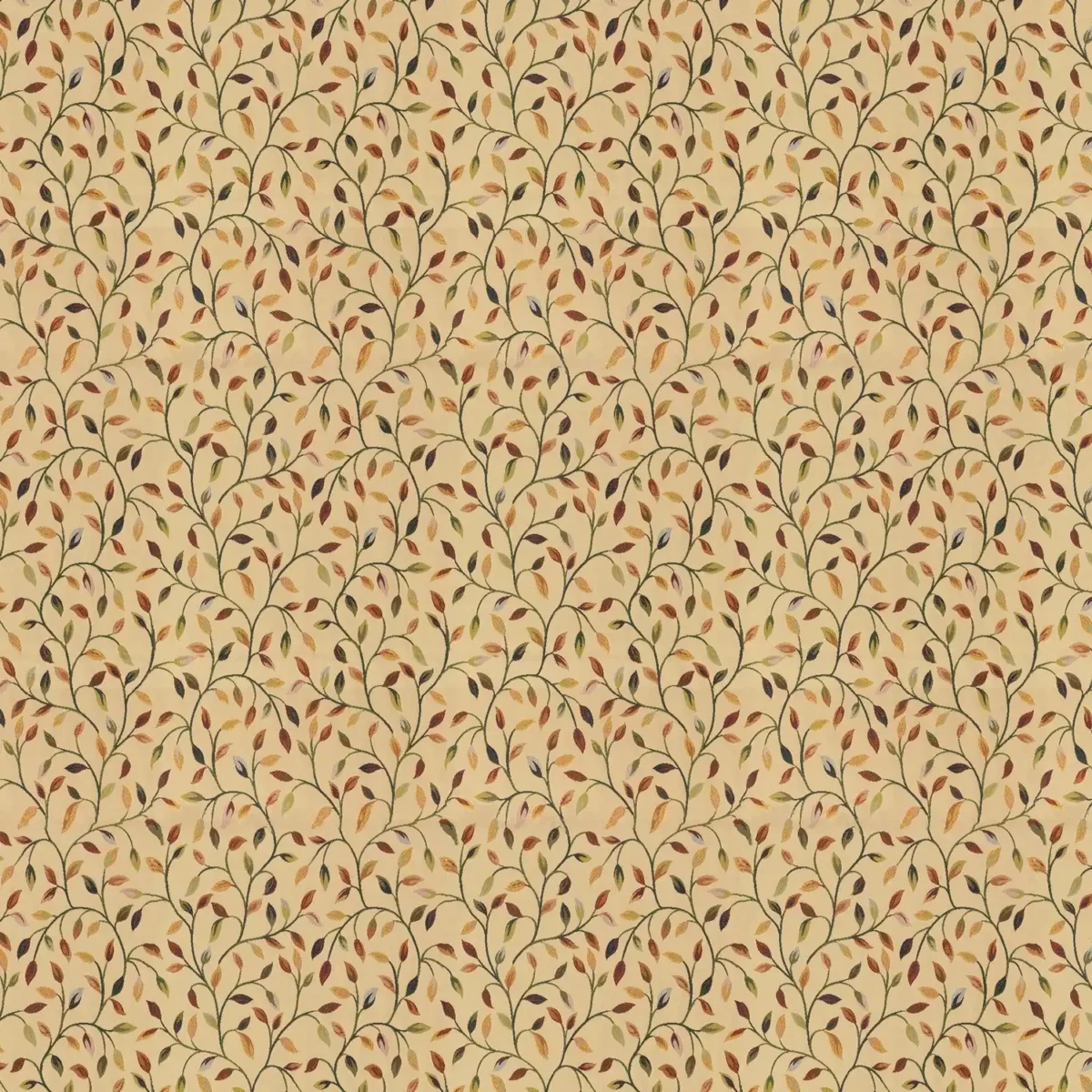 Cervino Fabric - Multicolour by green botanical jacquard fabric from Voyage Maison